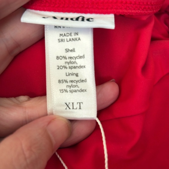 Andie The Tulum One Piece LT Swimsuit Cherry Red size XL Tall NWT - Picture 6 of 7